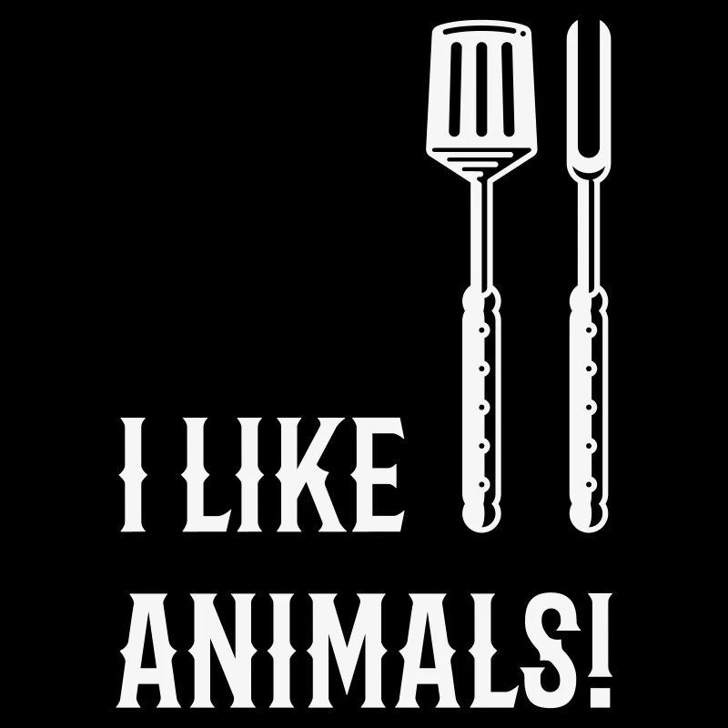 I Like Animals! (Grill Cutlery / White)