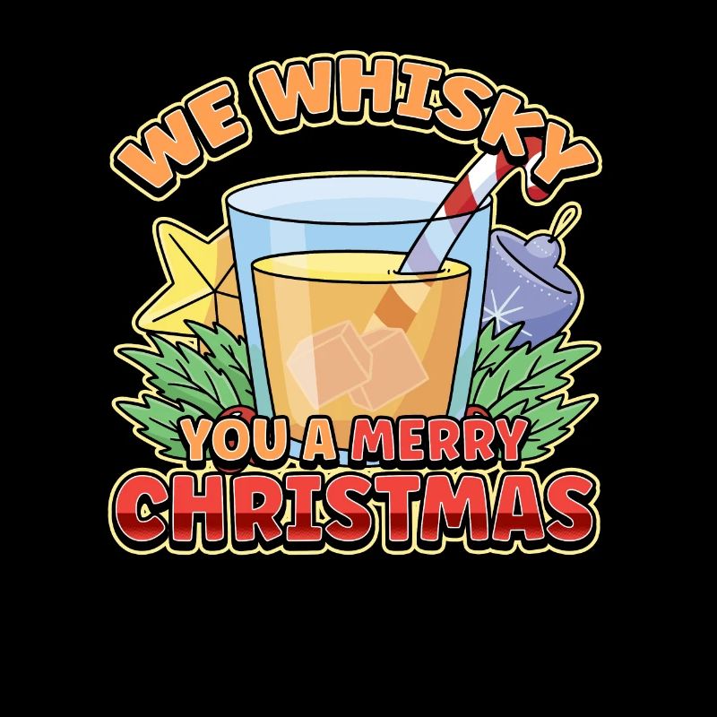 Conception de whisky de Noël pour un amateur de boisson de Noël
