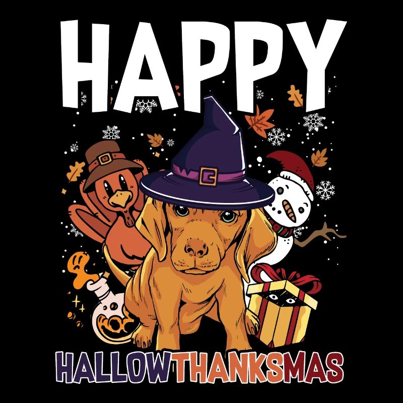 Hallothanksmas Dachshund Halloween Christmas