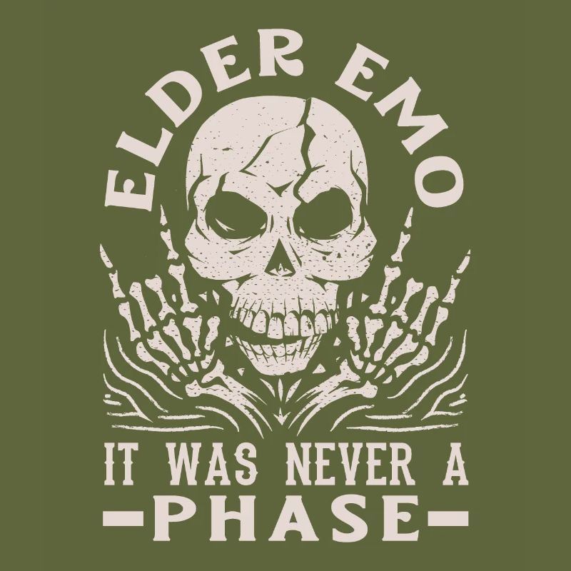 Elder Emo It Was Never A Phase Gothic Skeleton
