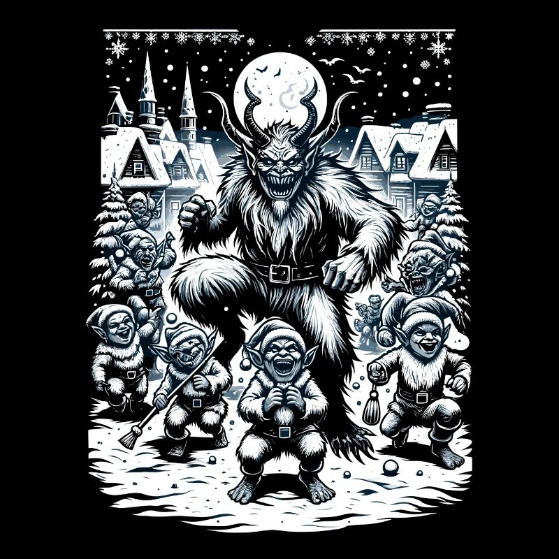Démon de Noël de la célébration de la nuit de Krampus