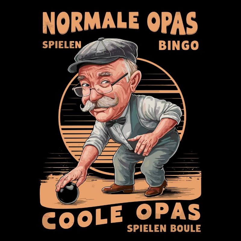 Cool grandpas play boules, pétanque, boccia