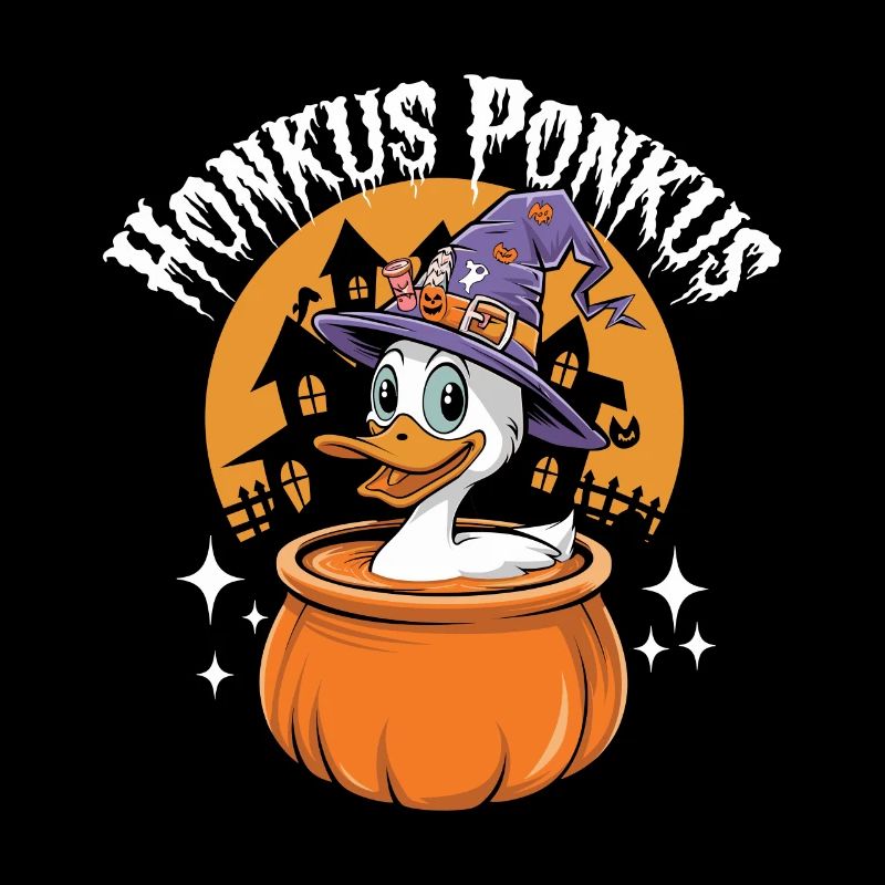 Honkus Ponkus Funny Duck Witch Halloween Magic