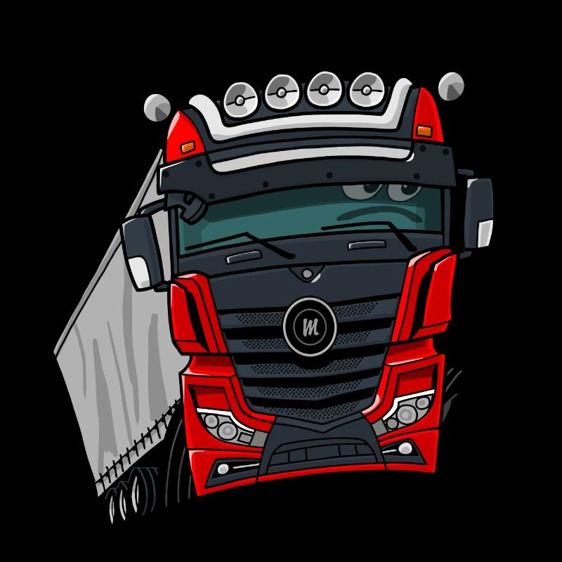 0807 M truck black red