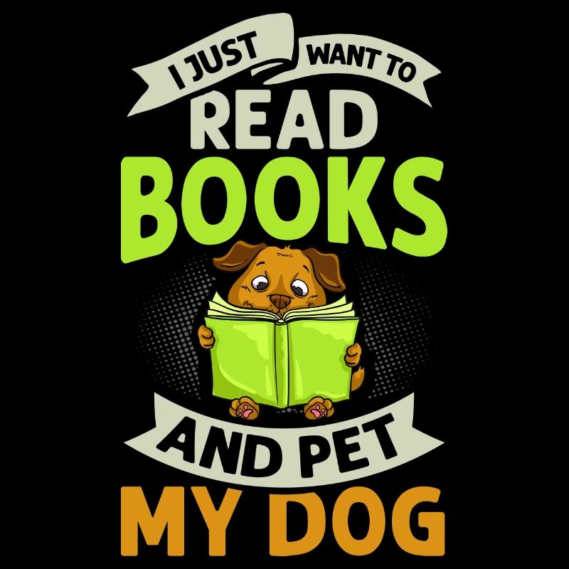 Book Dog Reading Bookworm Librarian Reader