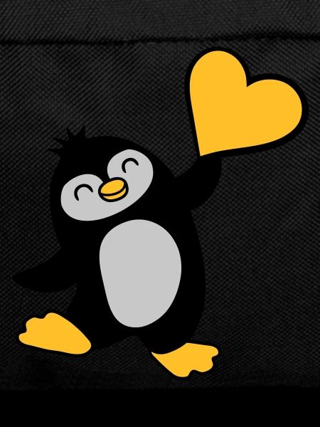 Friendly penguin shows heart