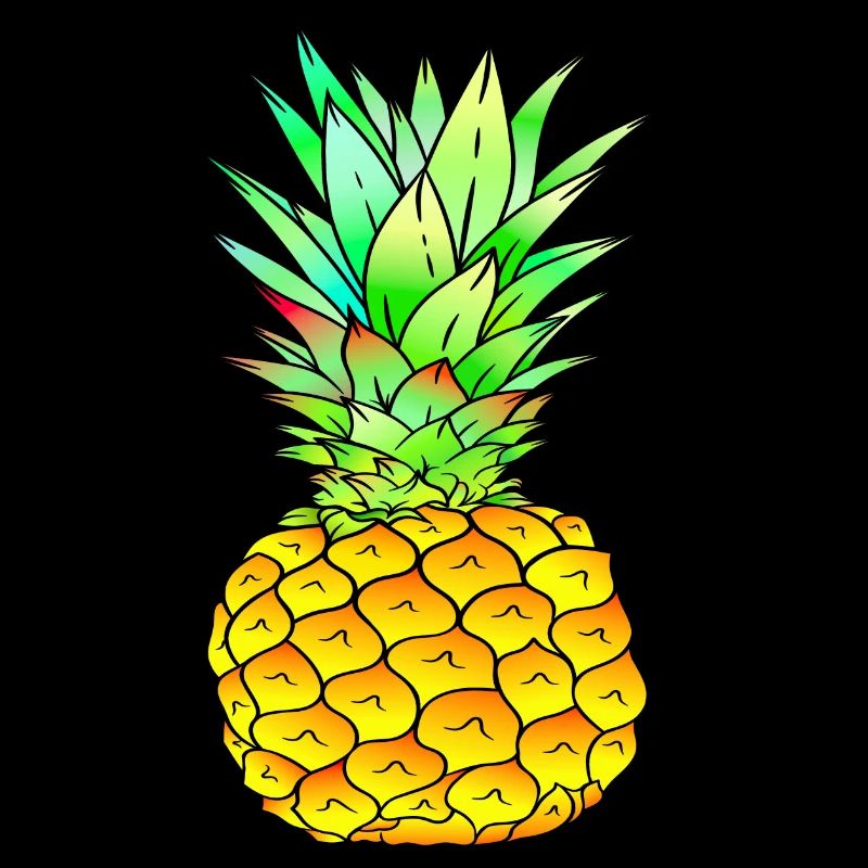 Ananas farbenfroh
