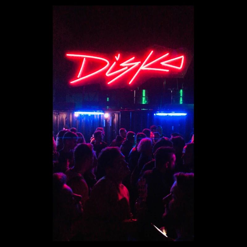DISKO - schöne Retro-Themendisco Neon in der Disco