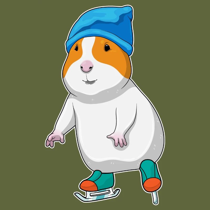 Hamster patins à glace
