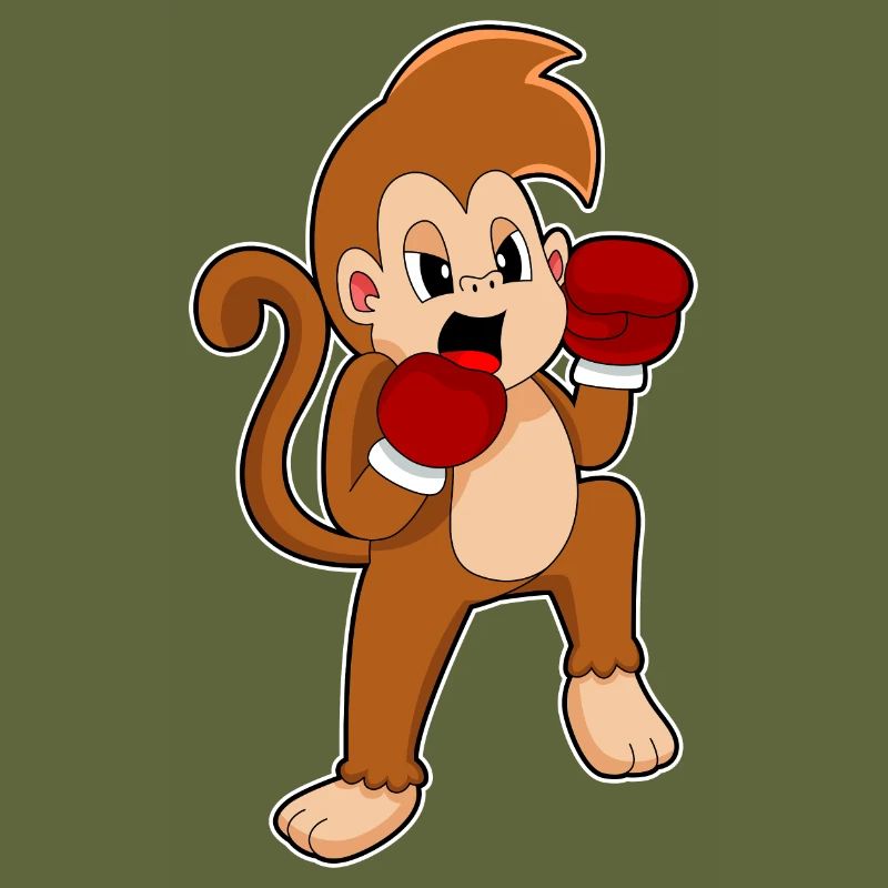 Monkey Boxer Boxing Gloves Boxing