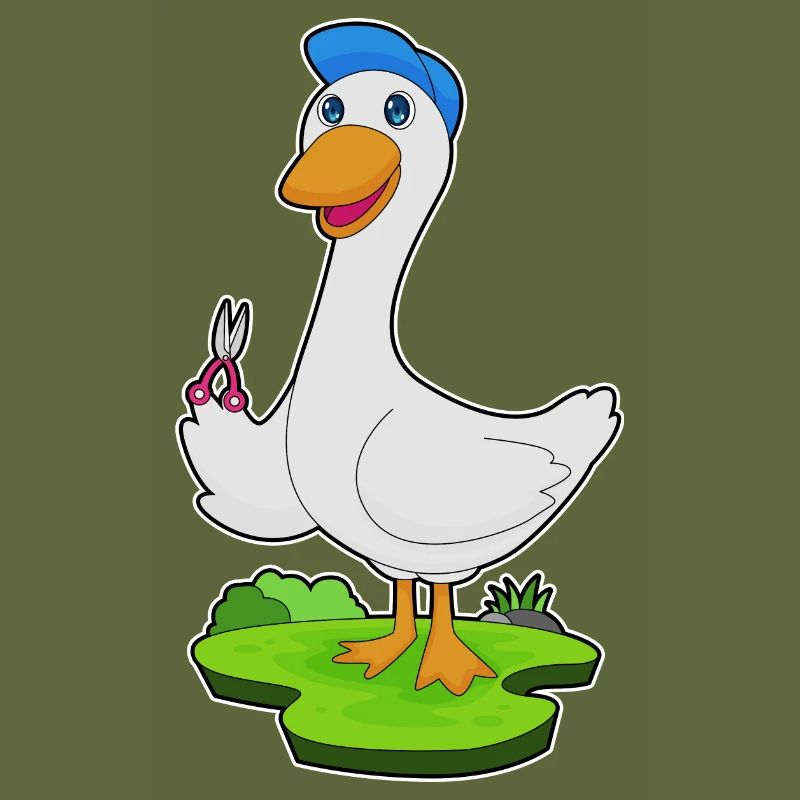 Ciseaux de coiffeur de canard