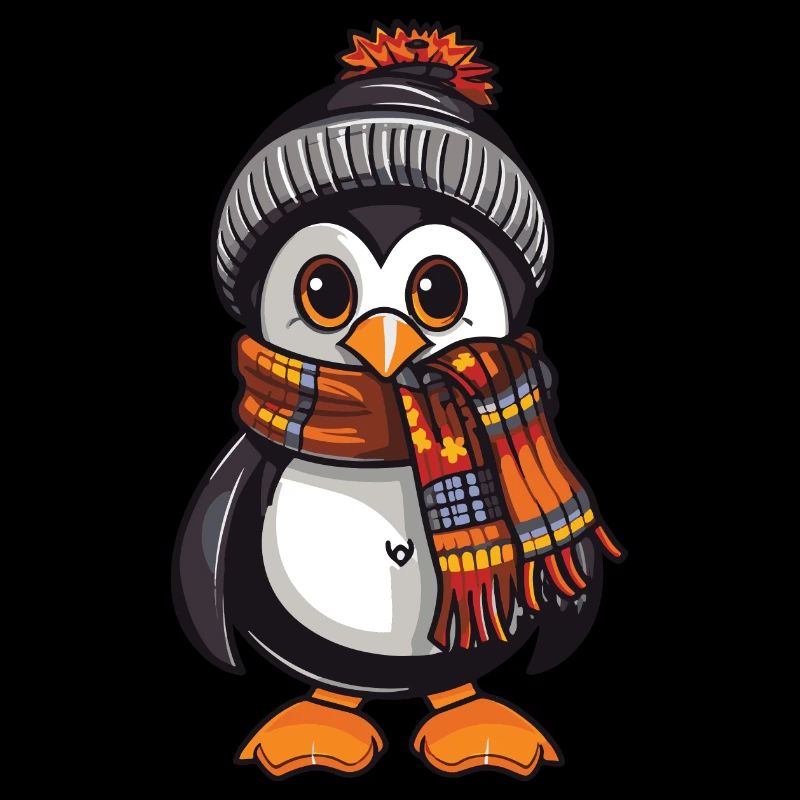 Pinguin Winter Comic