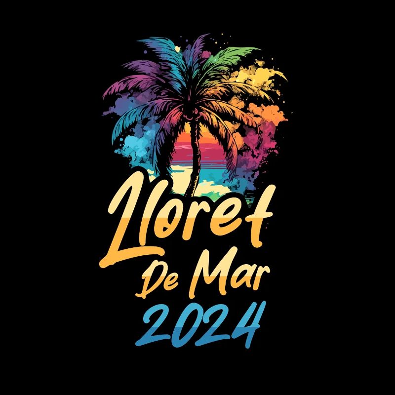 Lloret De Mar 2024 Palm Trees Multicolored