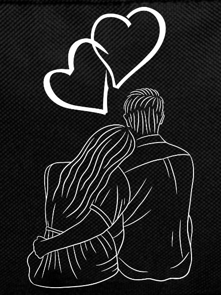 Couple Love Heart Silhouette