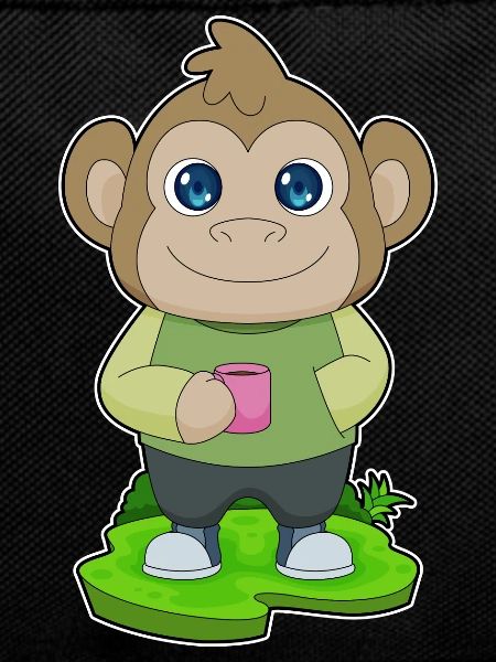 Affe Tasse Kaffee