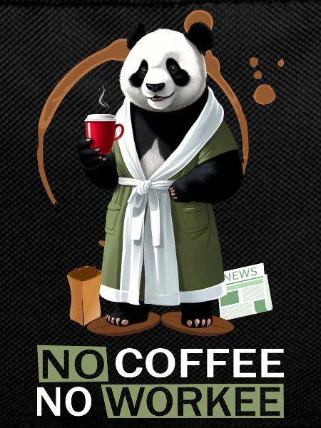 Panda in bathrobe
