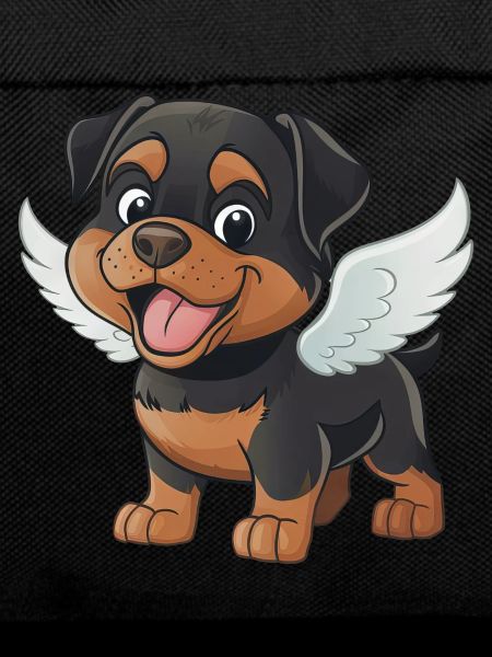 Cute Rottweiler Angel Cartoon