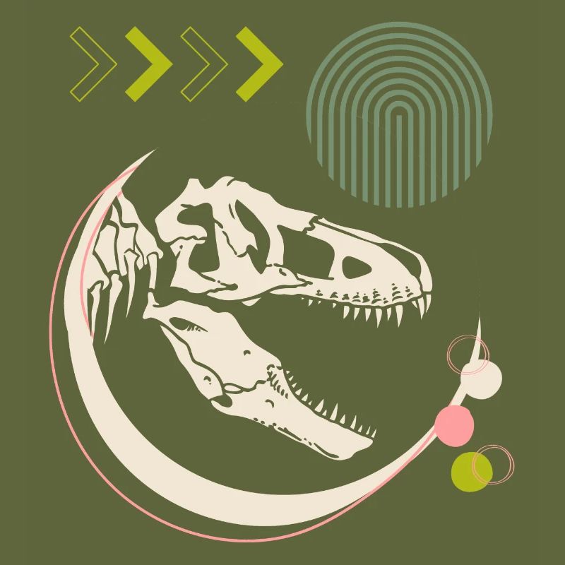 Dino 3, T-Rex, skeleton, wild world