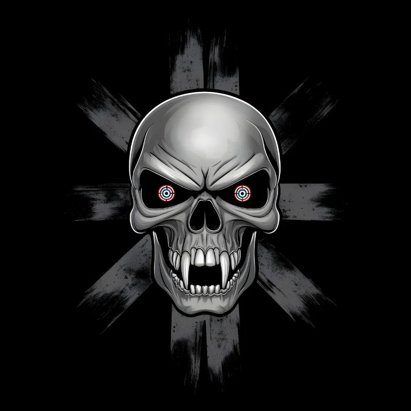 Crâne sinistre vampire