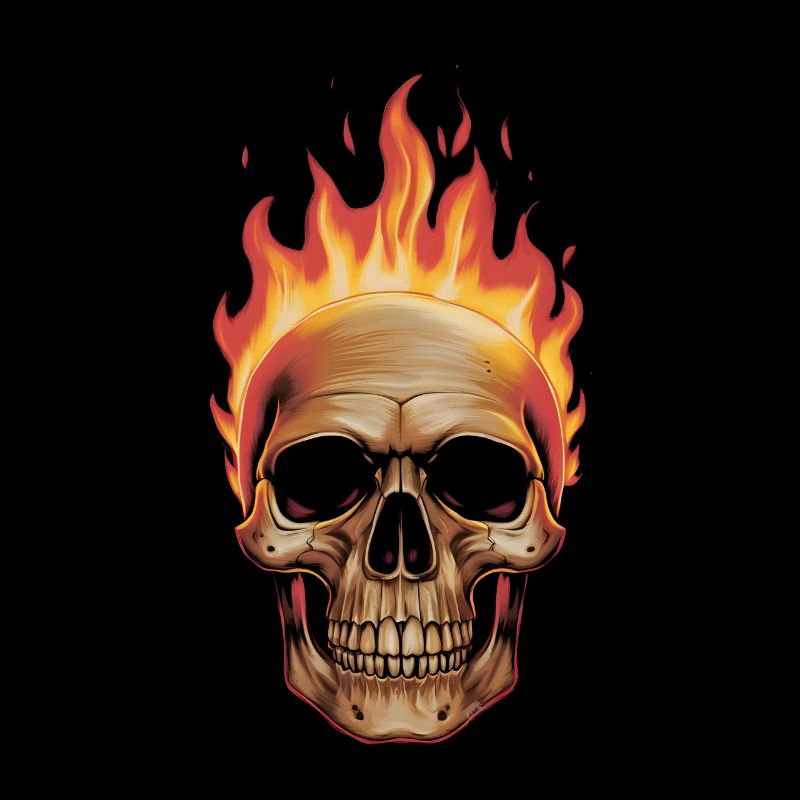 Burning skull