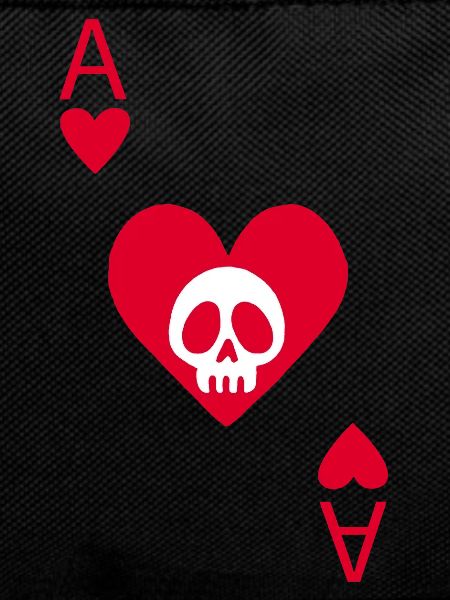 Skull and ace of hearts