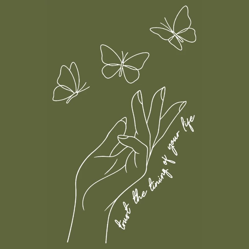 Inspiring butterfly fan graphic