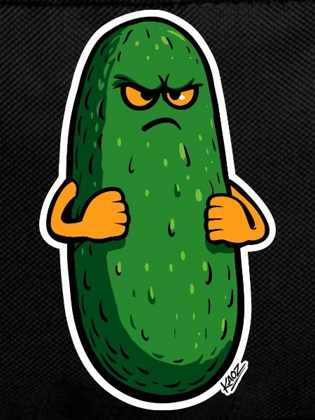 Grumpy Pickle Mascot