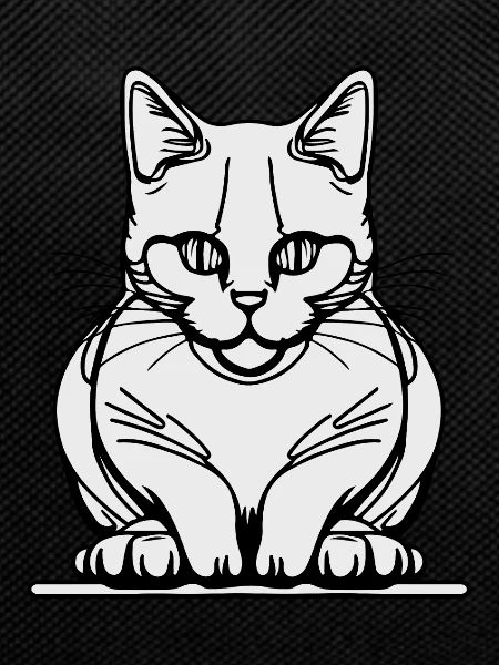 One-Line Sitting Cat