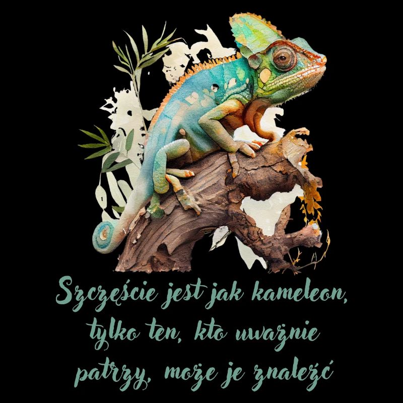 Chameleon-Happiness is like a chameleon, ... pole