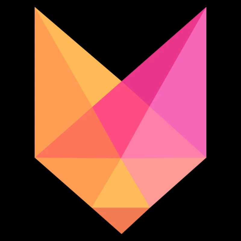Colorful Geometric Fox Abstract Design