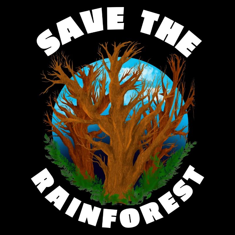 Save the rainforest Nature conservation for trees in the forest