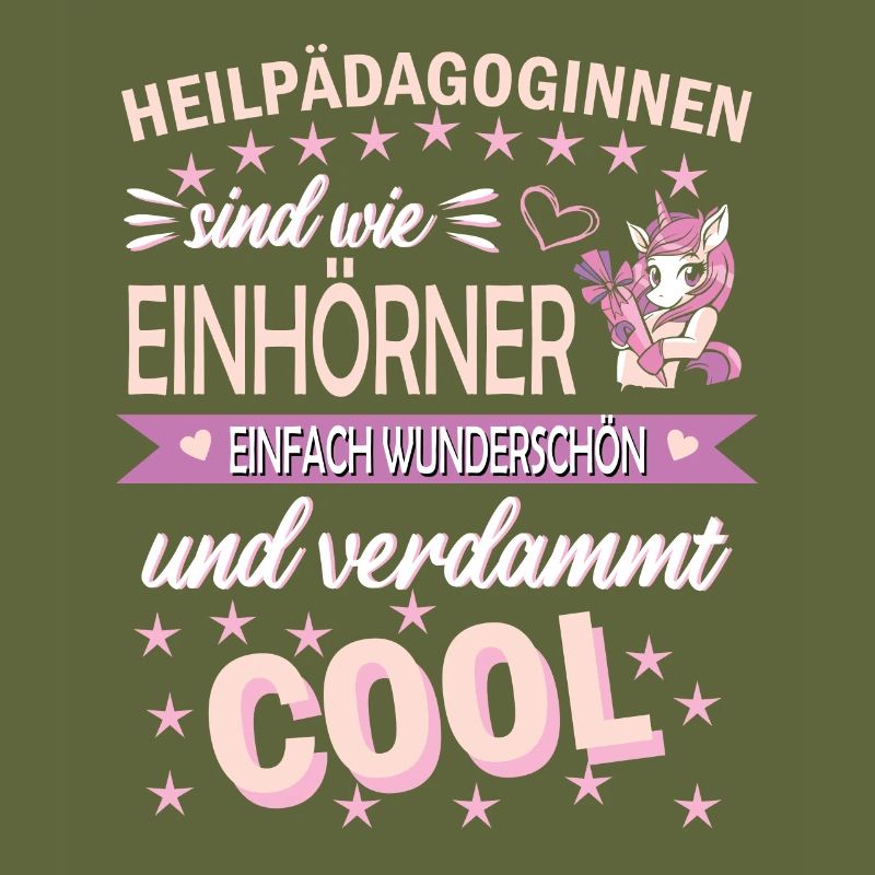 Heilpädagogin Heilpädagogik Einhorn Beruf Spruch
