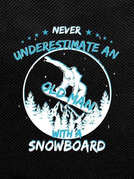 Snowboarder old man