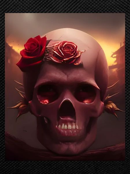 Skull with roses
