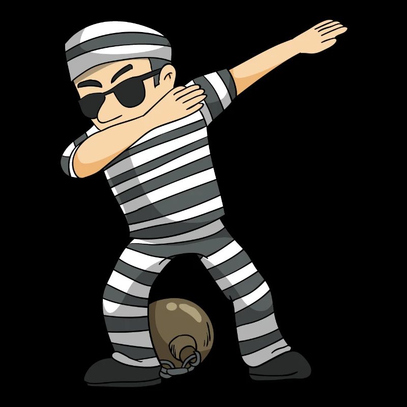 Dabbing robber with sunglasses
