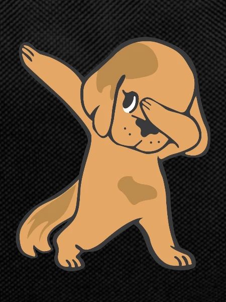 Dabbing dancing dog