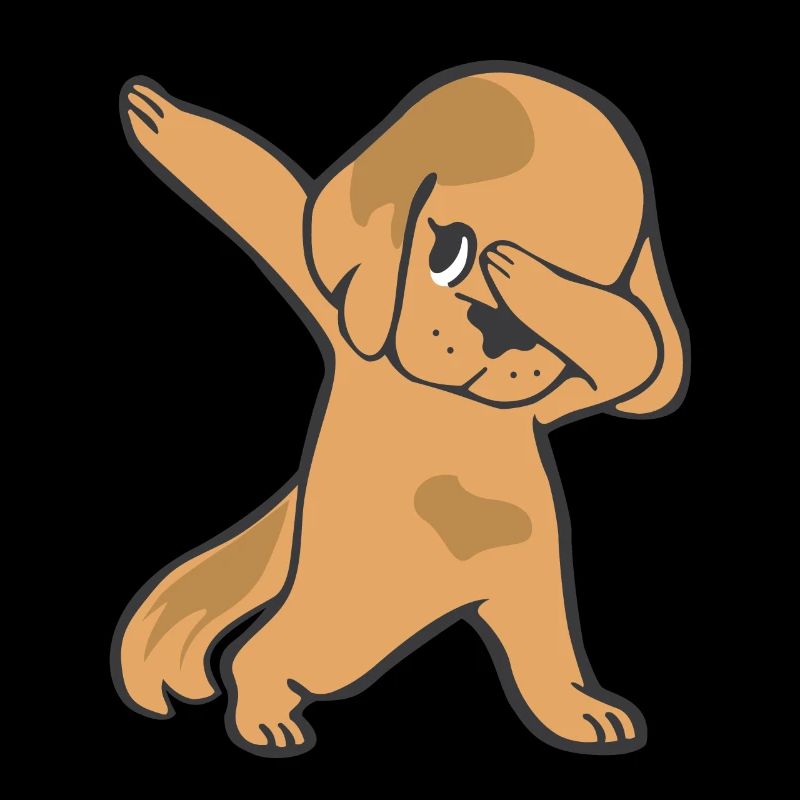 Dabbing dancing dog