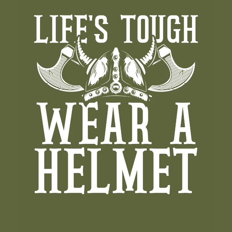 Das Harte Leben Trägt Einen Helm