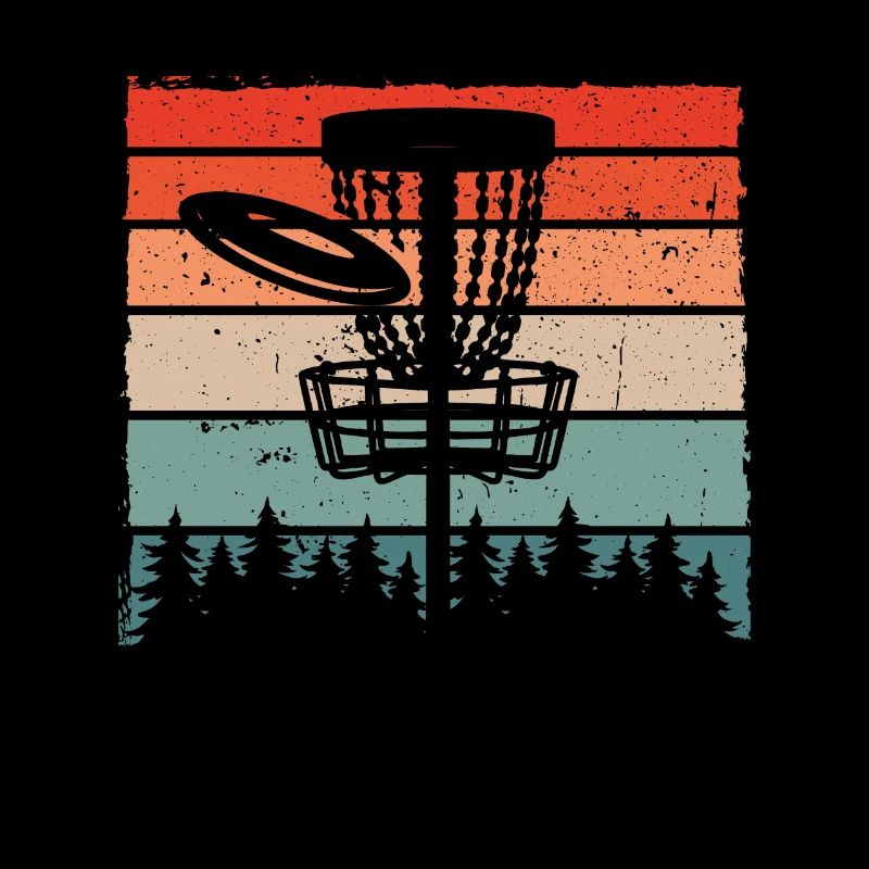 Disc golf couleur rétro