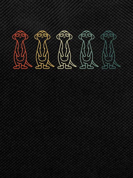Cute Baby Meerkat Retro