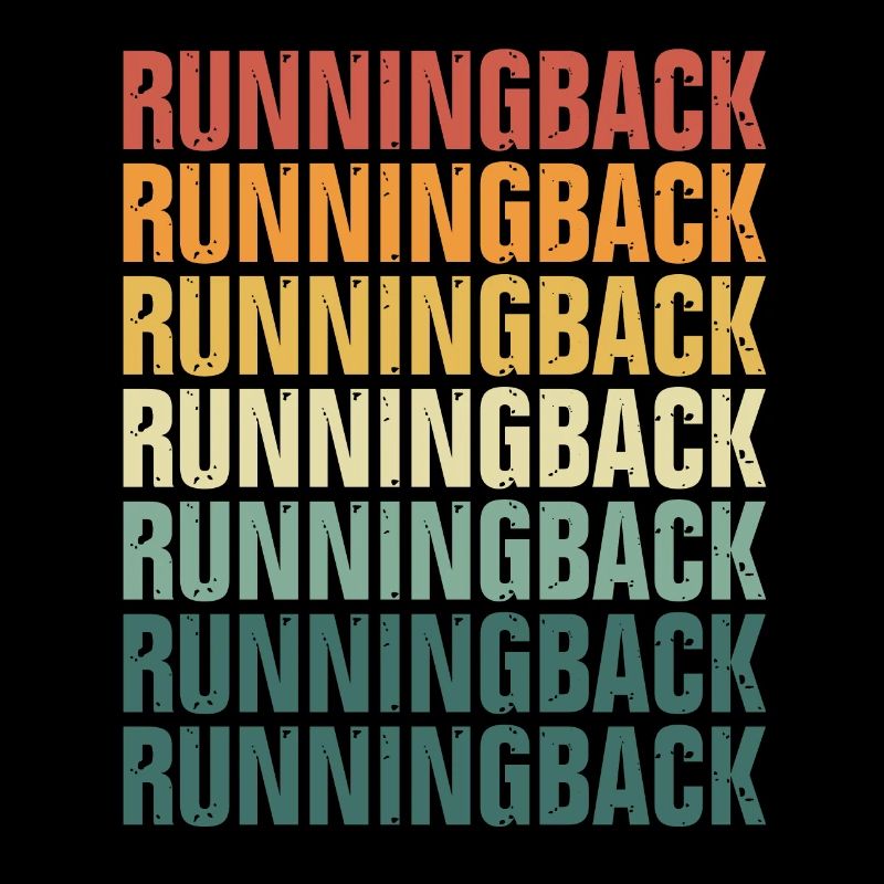 Rétro rétro coloré Running back