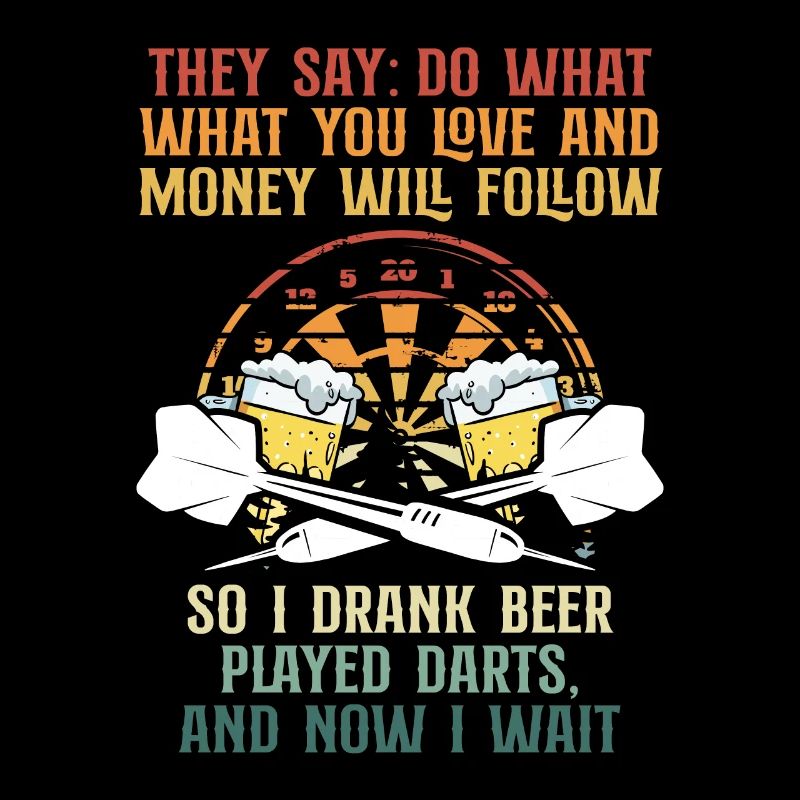 J’ai bu de la bière et des fléchettes rétro