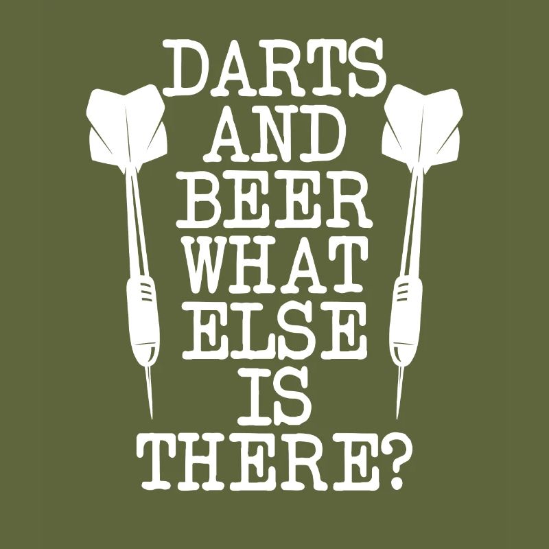 Darts und Bier mit zwei Dartpfeile