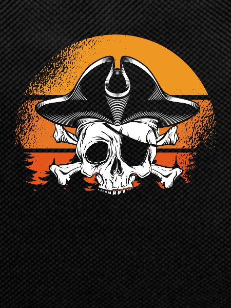 Pirate Skull Retro sun