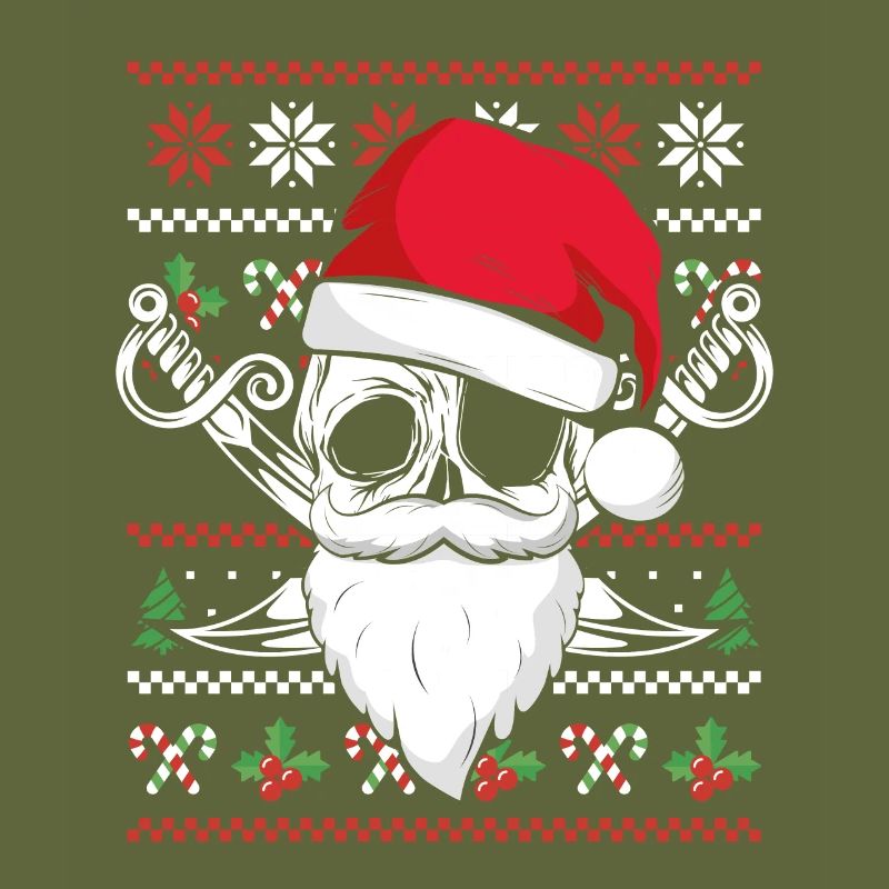 Pirate de Noël avec des épées