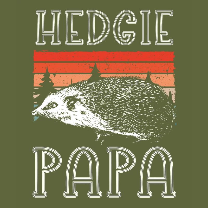 Nice hedgehog father retro