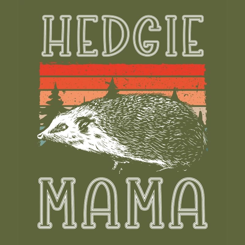 Nette Igelmutter Retro
