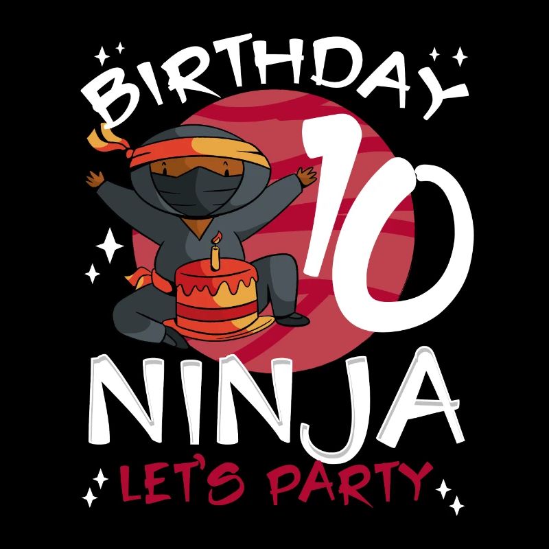 Süßer Ninja Zum 10. Geburtstag