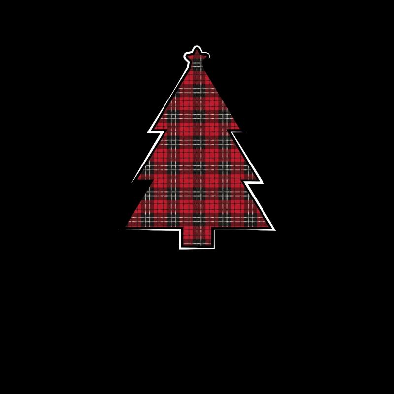 Roter karo Weihnachtsbaum