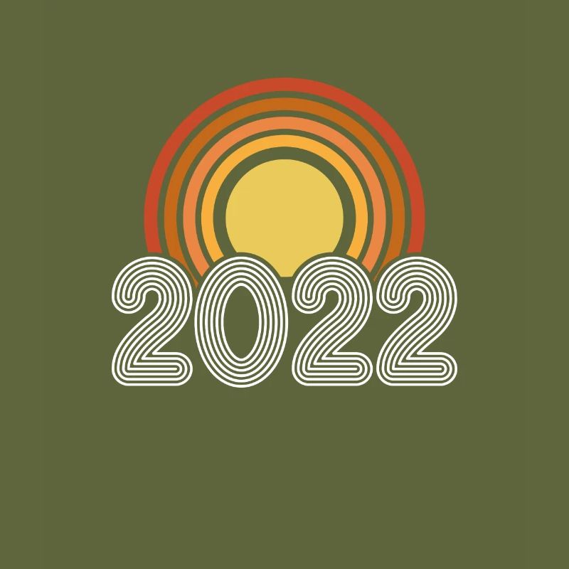 Year 2022 Retro Sun